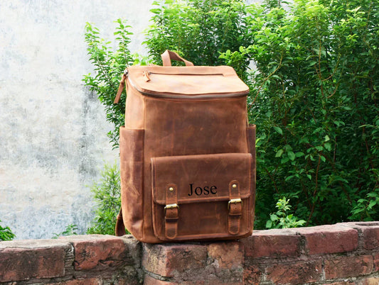 Sac a langer luxe en cuir veritable, design élégant et pratique pour parents modernes