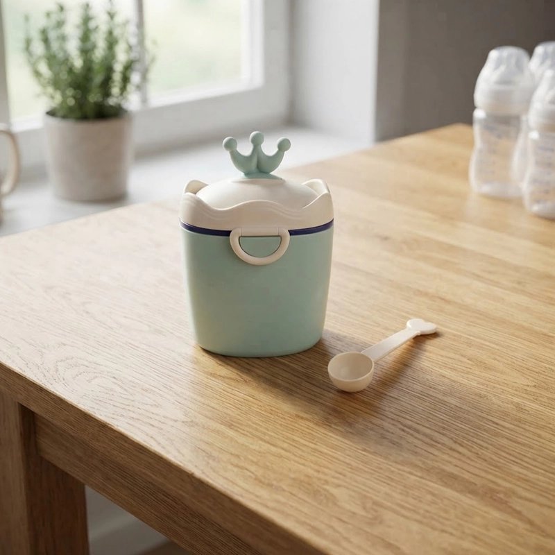 Boite doseuse lait pour bébé avec doseur intégré et fermeture sécurisée
