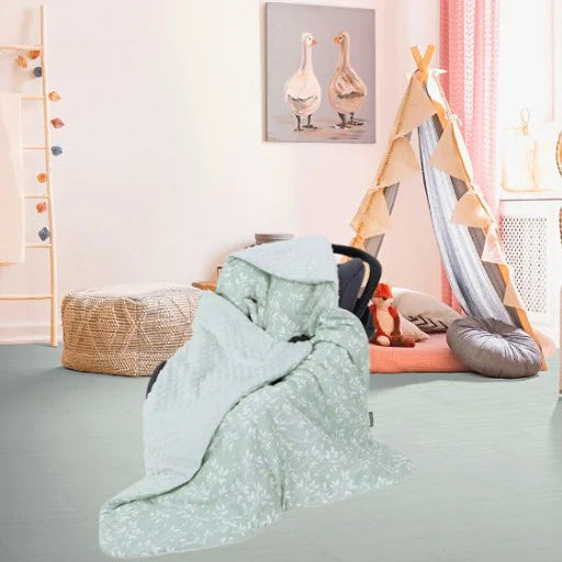 couverture-bébé-avec-capuche-vert