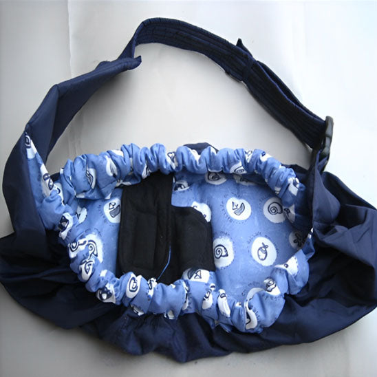Écharpe de portage bleu pour porter bébé confortablement et facilement
