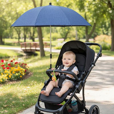 Ombrelle pour poussette bébé facile à installer