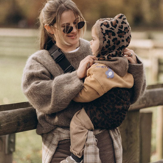 Écharpe de portage motif léopard de qualité supérieure pour bébé et maman