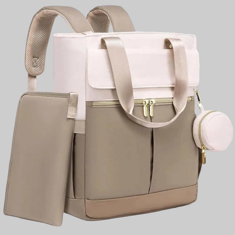 sac à langer bébé luxe beige design élégant grande capacité pour parents modernes