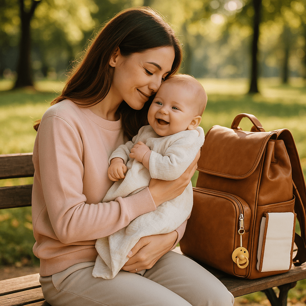 SAC À LANGER LUXE | CuirÉlégance™ - Paradis de Bébé