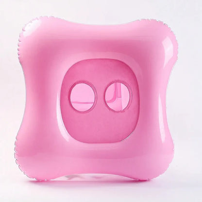 bouee bebe gonflable rose détail base stable et securisée pour piscine et plage
