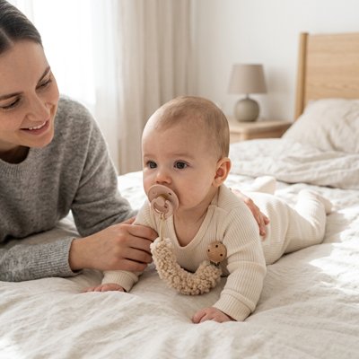 Attache sucette bébé confortable et apaisante au quotidien