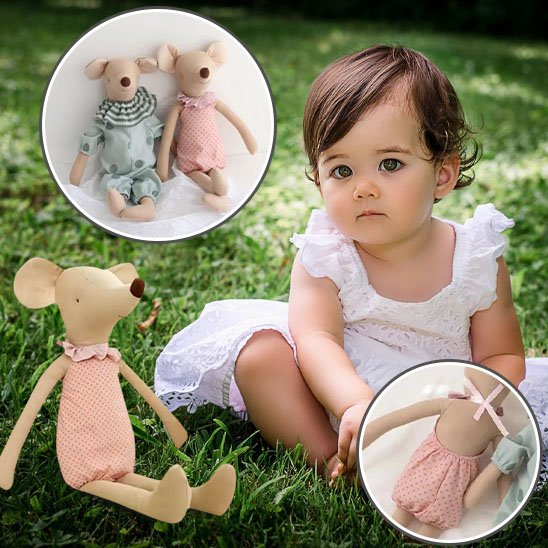 Bébé jouant avec un doudou doux de qualité supérieure, idéal pour câlins et confort