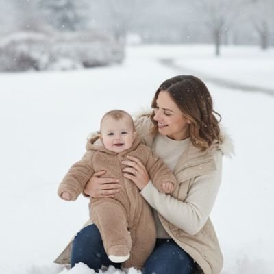 Bébé portant une combinaison hiver bébé moelleuse et confortable