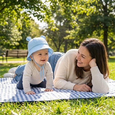 Bob pour bebe adorable et ajustable, confortable pour toutes les sorties