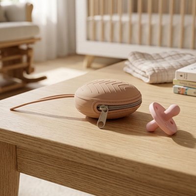 Boite a tetine beige pratique pour bébé