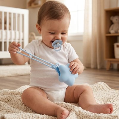 Boite a tetine ou étui à sucette en silicone pratique et hygiénique