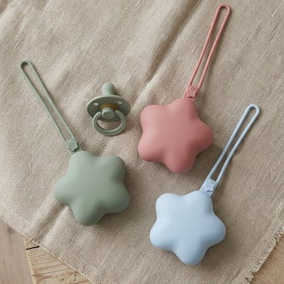 Boite a tétine silicone anti bactérie pour sucette bébé