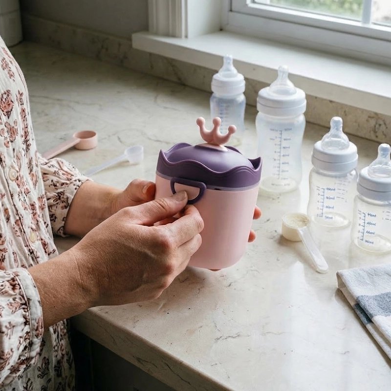 Boite doseuse lait bébé pratique pour les sorties et les voyages