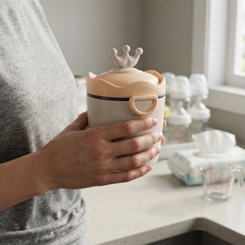 Boite doseuse lait pour bébé avec compartiments pour préparer les biberons