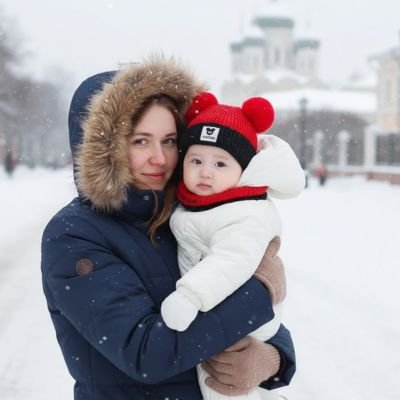 Bonnet bebe au tricot rouge noir avec écharpe très chaud
