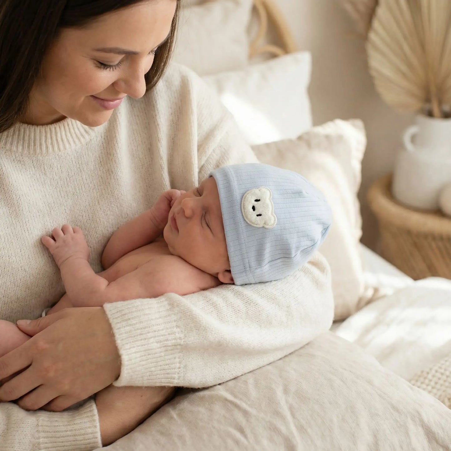 Bonnet bebe naissance doux pour le premier jour de bébé