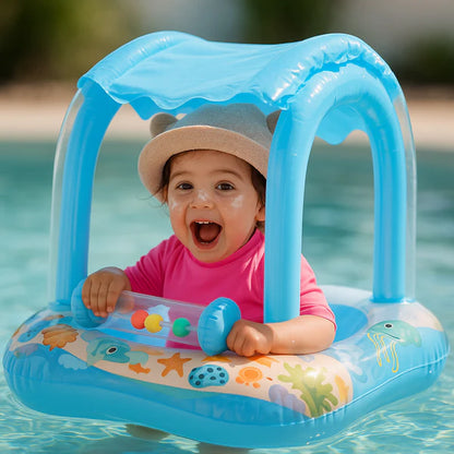 bouee bebe bleu securisee anti renversement avec siege confortable