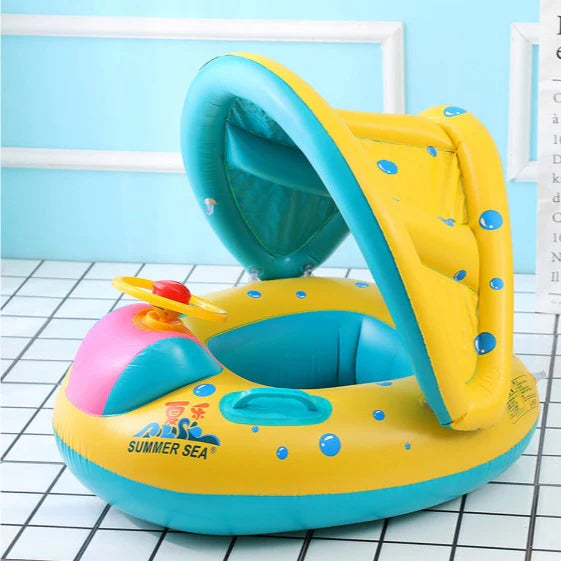 Boue bebe confort piscine avec parasol amovible protection soleil