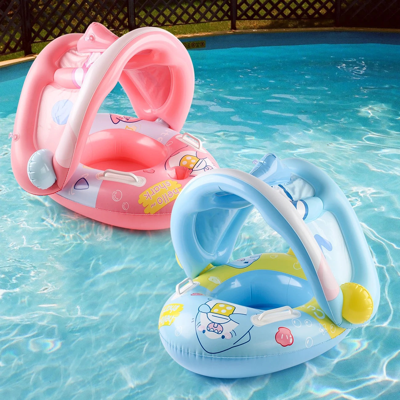 Bouee pour bebe rose et bleu disponible avec design adorable et securité renforcée pour la piscine