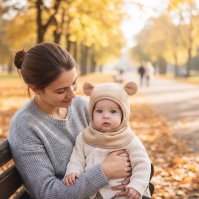 Cagoule pour bebe confortable et sécuritaire pour l’hiver