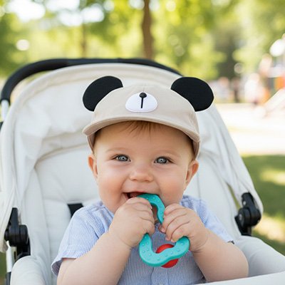 Casquette bébé style panda confortable pour bébé