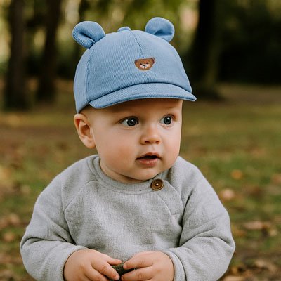 Casquette bebe élégante avec visière pour protection solaire