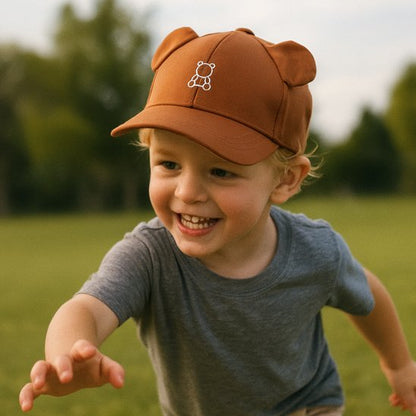 Casquette bebe marron design élégant protection solaire douce 