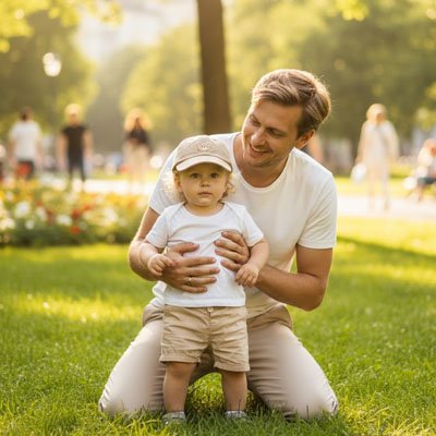 Casquette pour bebe beige avec protection solaire garantie