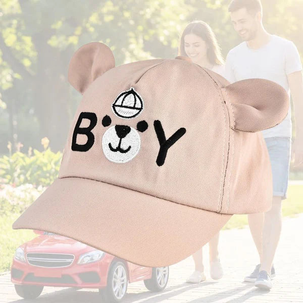 Casquette pour bebe garçon beige avec motif broderie Boy