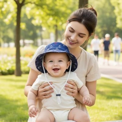 Chapeau bebe bleu idéal pour garçon design élégant 