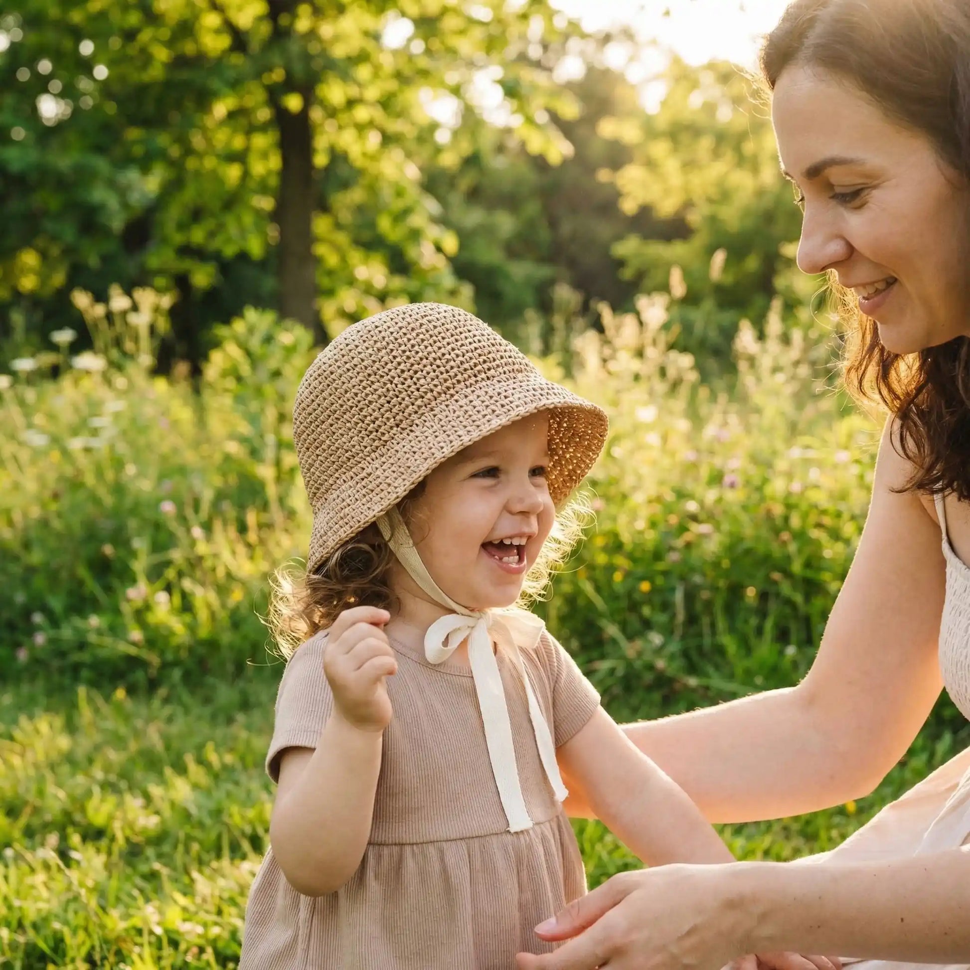 Chapeau bebe respirant en paille pour confort et protection solaire