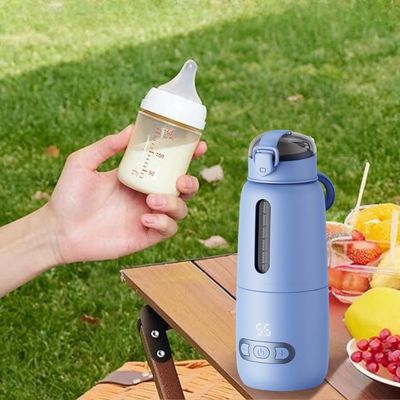 Chauffe biberon nomade portable rose modèle pratique avec alimentation usb et très fonctionnel