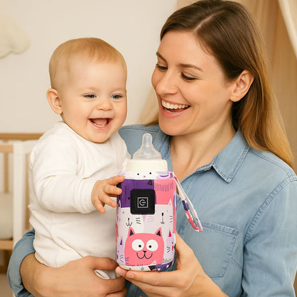Chauffe biberon portable idéal pour les déplacements simplifiés pratique et léger à emporter partout avec bébé