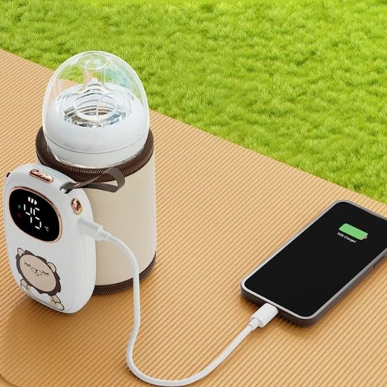 Chauffe-biberon rechargeable avec câble USB nomade pour bébé pratique pour chauffer le lait en déplacement