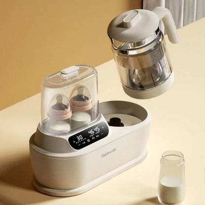 chauffe biberon rechargeable moderne avec écran digital pour préparer le lait de bébé rapidement