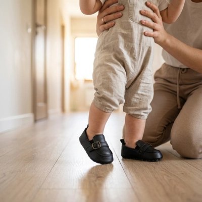 Chaussure bébé confortable et légère style mocassins