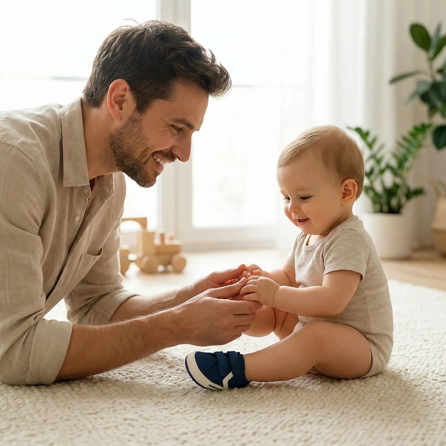 Chaussures bébé garçon bleu tendance pour un look raffiné