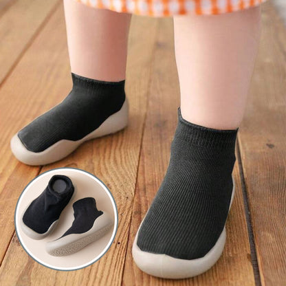 Chaussure bébé ergonomique noire avec semelle antidérapante