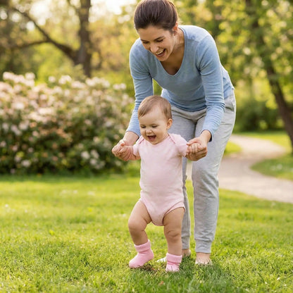 Chaussure bebe souple rose alliant confort et bien-être en extérieur