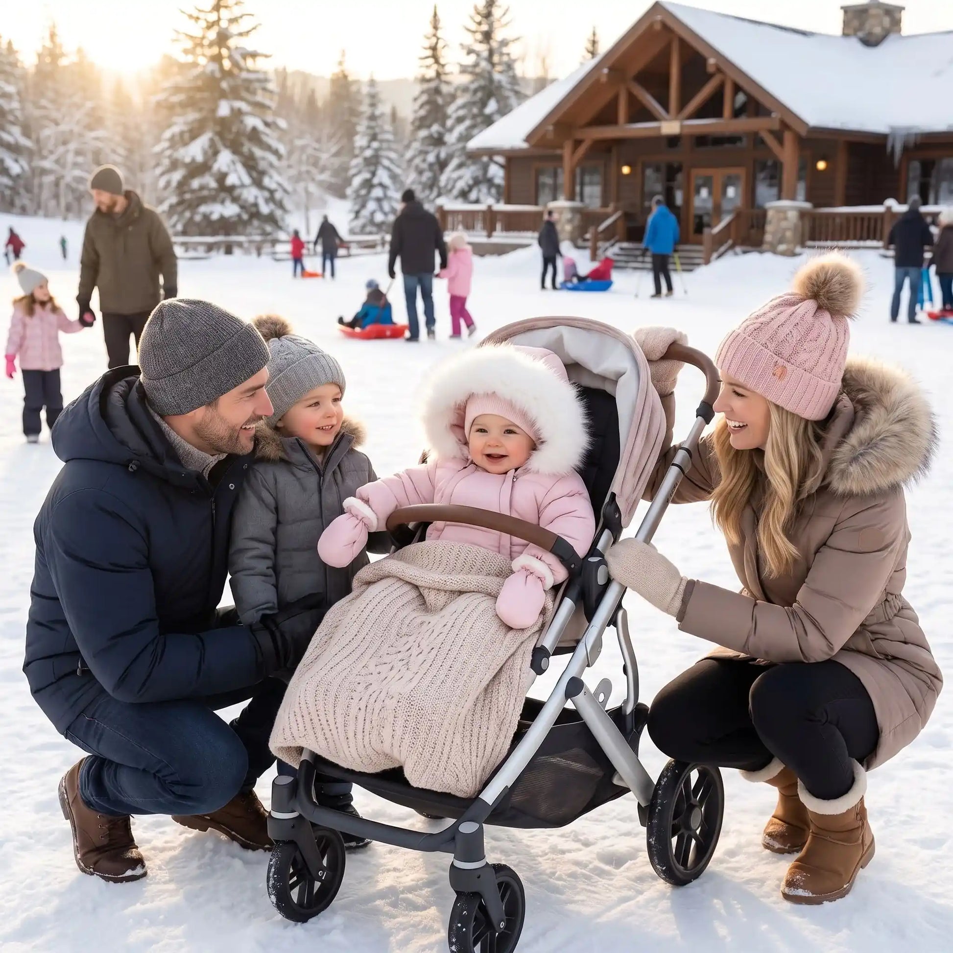 Combi pilote bébé fille idéale pour les sorties hivernales en famille