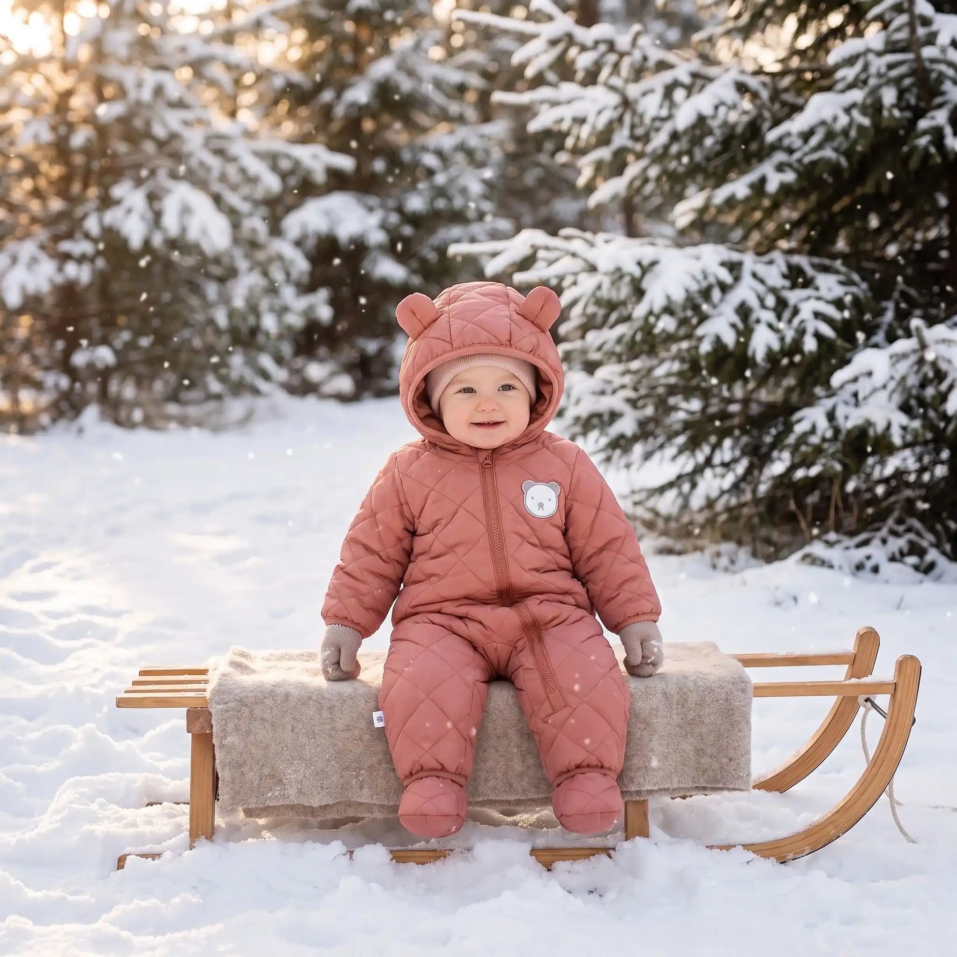 Combi pilote bébé unisexe marron hiver