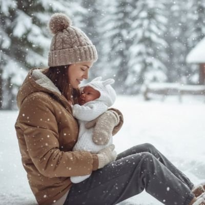 Combinaison bebe hiver blanc neige – capuche avec oreilles décoratives
