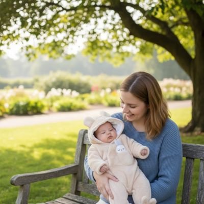 Combinaison bébé hiver chaude coloris beige blanc rose 