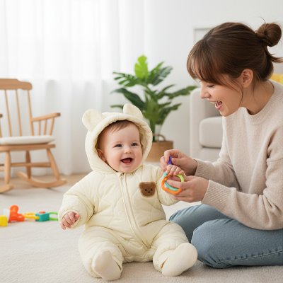 Combinaison bebe en tissu doux et confortable pour la peau sensible du nourrisson