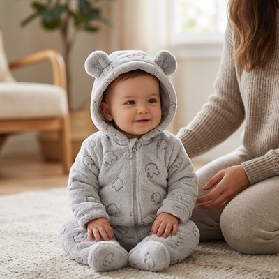 Combinaison bebe avec pieds intégrés pour un confort optimal