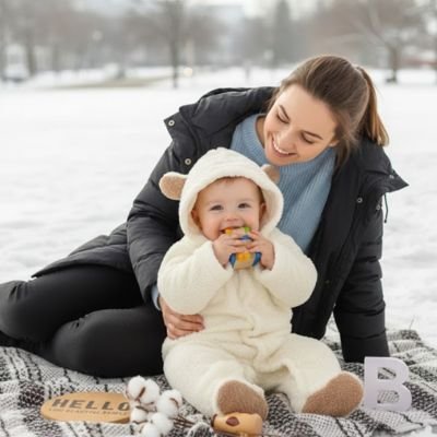 Combinaison hiver bebe avec capuche pour protéger du froid