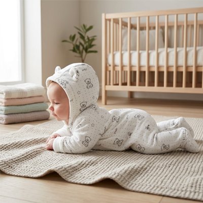 Combinaison pour bebe élégante et confortable avec protection intégrale