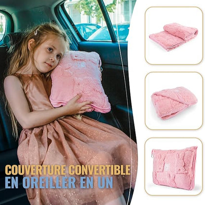 Couverture bébé multifonction transformable en oreiller doux et pratique pour le voyage