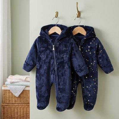 Combinaison bebe matelassée bleu marine confortable pour bébé