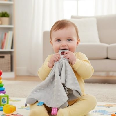 Doudou bebe éléphant gris très doux 